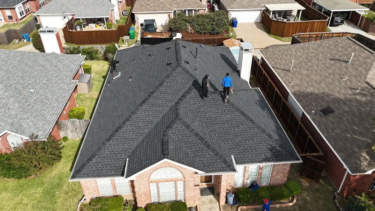 Slate & Tile Roof Repair work in progress on a Lexington property